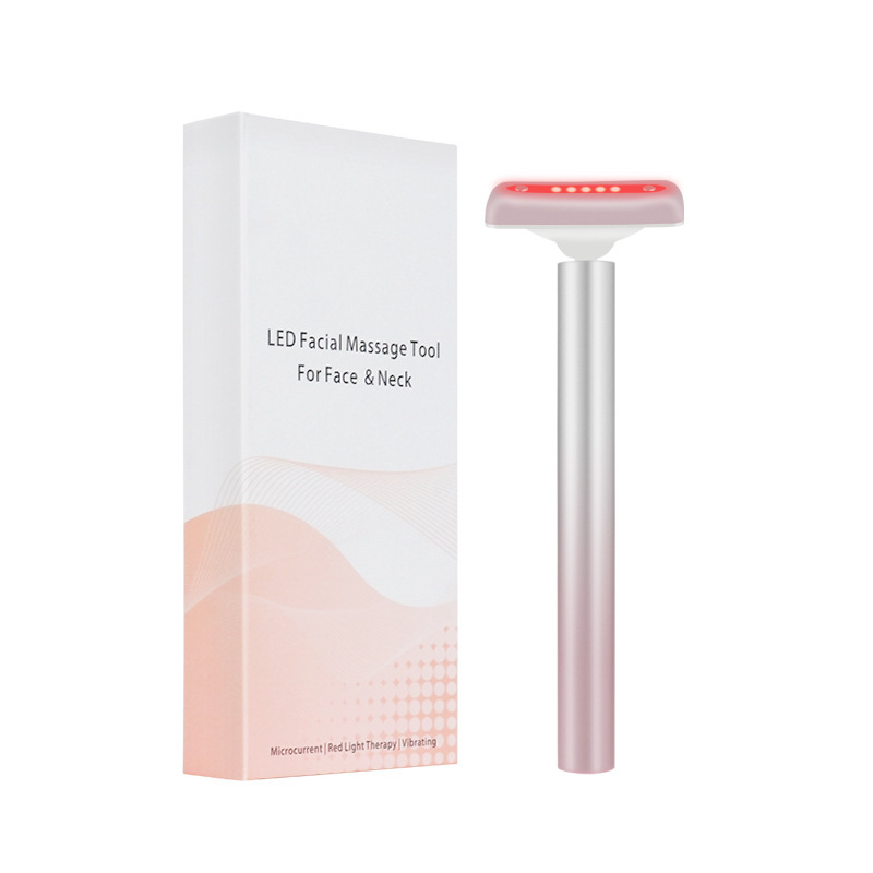 4-in-1 LED Facial Wand with EMS & Red Light Therapy